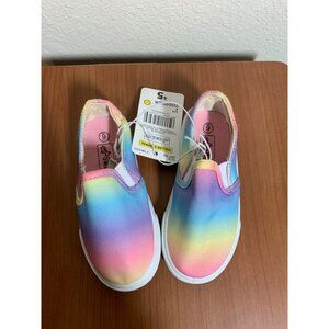 NWT Swiggles Slip on Sneakers Rainbow Flats Colorful Retro Y2K Toddler Girl Sz 6